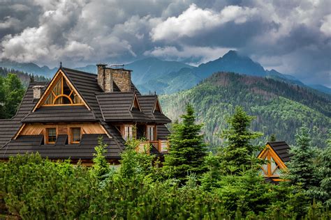 Mountain Huts In Tatra National Park Poland Side