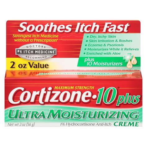 Cortizone 10 Maximum Strength Hydrocortisone Anti Itch Cream Plus 10 Moisturizers Walgreens