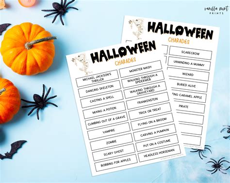 Printable Halloween Charades Printable Word Searches