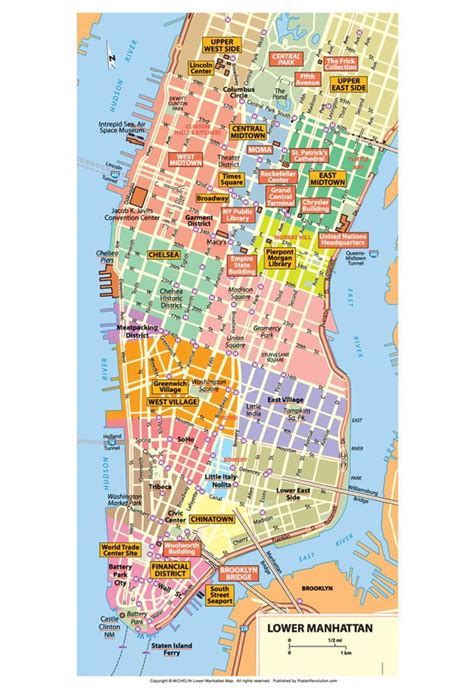 Printable Manhattan Map With Streets And Avenues A Good Detailed Map