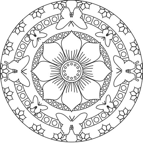 The mandala coloring has many therapeutic virtues : Mandala coloring pages for kids to download and print for free