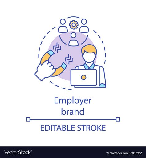 Employer Brand Concept Icon Royalty Free Vector Image