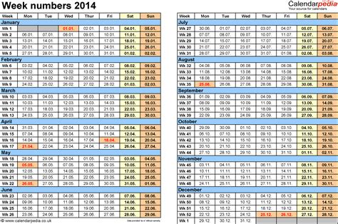 Week Numbers 2014 With Bank Holidays And Excelpdfword Templates