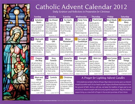 Searching the catholic calendar of 2020 and want to know about catholic holidays 2020, visit here. Articles For Heart Mind Soul: Catholic Advent Calendar 2012