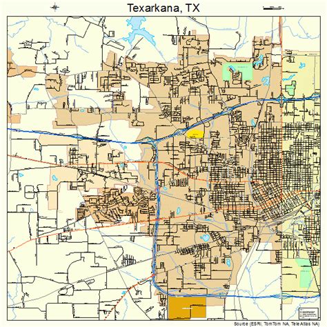 Texarkana Texas Street Map 4872368