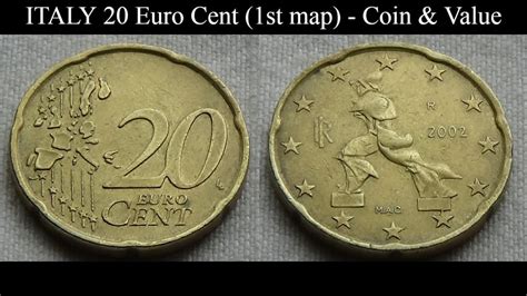 Italy 20 Euro Cent 2002 Km214 Prices And Values Youtube