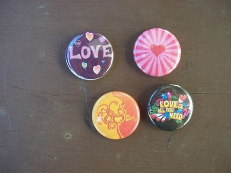 Awesome Retro 60s Love Pins Set Of Four 1 Pins On Etsy 225 Etsy