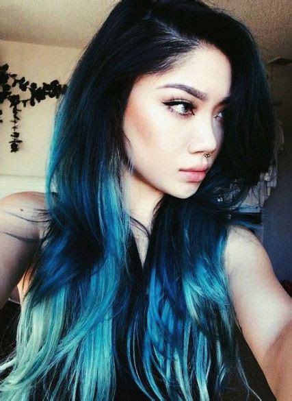 43 Trendy Hair Blue Green Ombre Hair Styles Blue Ombre Hair Long