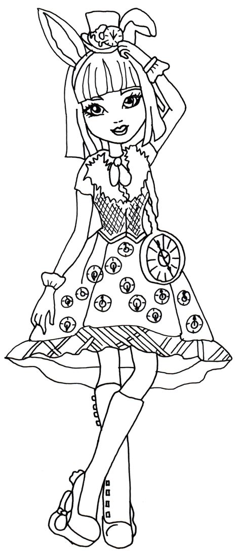 Roblox coloring pages will appeal to all players. Coloriage Bunny Blanc Ever After High à imprimer