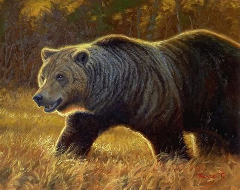 Time To Move Original Grizzly Bear Oil Painting Painting By Chance