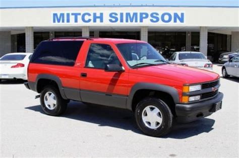 Sell Used 1999 Chevrolet Tahoe 2 Door 4wd Sport Only 24k Miles Perfect