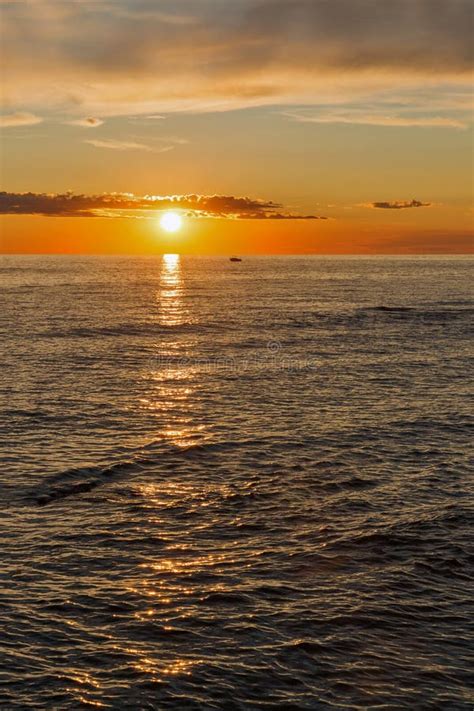 Dramatic Sunset On The Coast Of Adriatic Sea Croatia Stock Photo