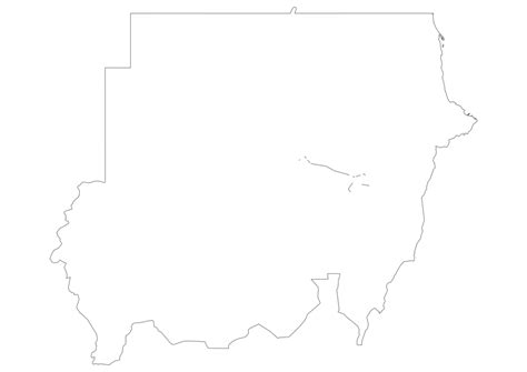 Blank Map Of Sudan Svg Vector Outline Map