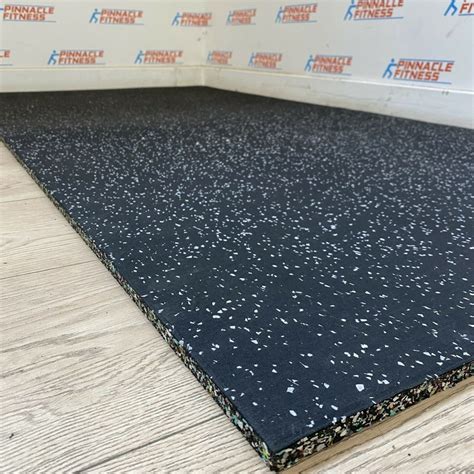 Rubber Gym Flooring 1m X 1m X 15mm Grey Speckle By Blitz Fitness