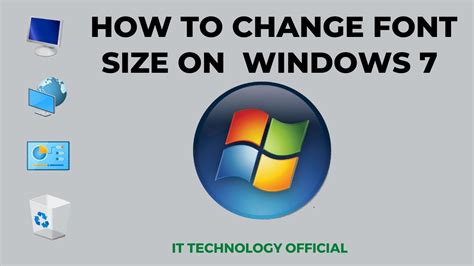 How To Change Font Size In Windows 7 Windows 7 Font Size Setting