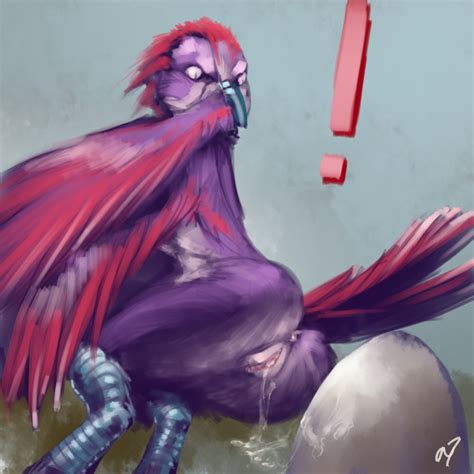 rule 34 antar dragon anthro anus ass avian bird egg egg laying feathers female nude purple