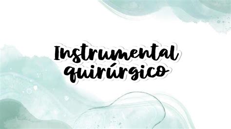 Solution Instrumental Quirurgico Studypool