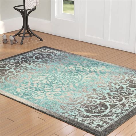 Aqua area rug purple area rugs orange area rug navy blue area rug beige area rugs boho chic living room indoor outdoor area rugs modern rustic interiors langley street. Charlton Home Landen Ancient Aqua Area Rug & Reviews | Wayfair
