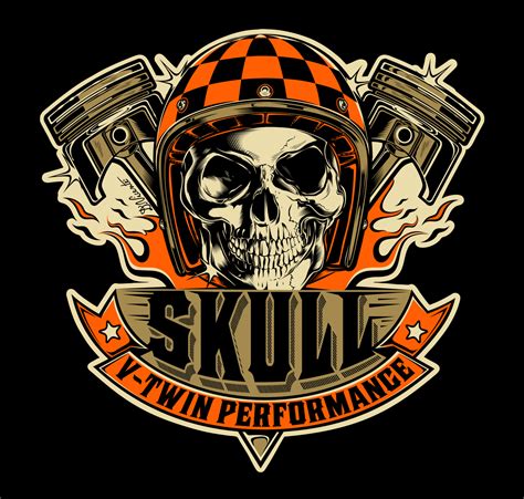 Logo Design Skull V Twin Performance Brazil2016 Skull Art
