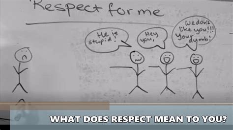 What Does Respect Mean To You Youtube