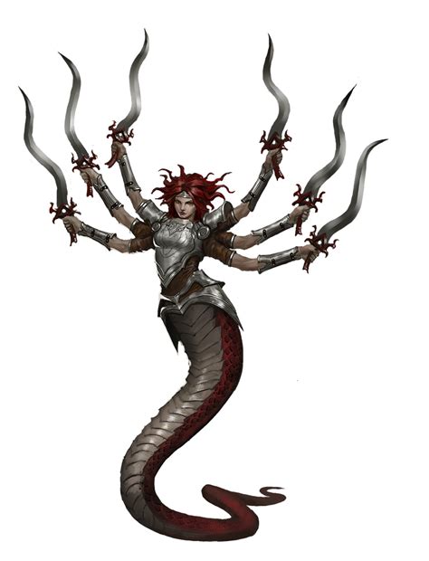 Marilith Demon Demon Fantasy Tips Snake Girl