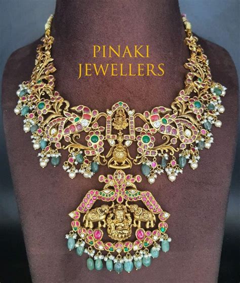 Antique Gold Bridal Kundan Necklace Indian Jewellery Designs