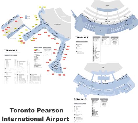 Toronto Pearson International Airport Terminal Map