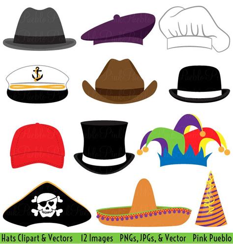 Hats Clipart Clip Art Party Hat Top Hat Clipart Clip Art Etsy Party Hats Photo Booth Props