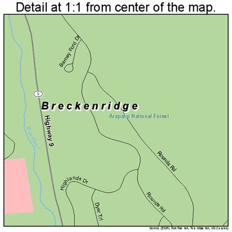 Breckenridge Colorado Street Map 0808400