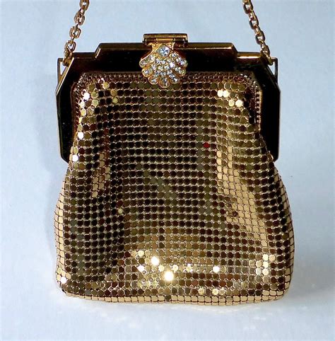 Whiting Davis Gold Metal Mesh Purse Original Box From Bejewelled On