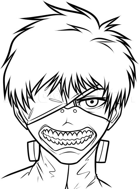 How To Draw Kaneki Ken From Tokyo Ghoul By Dawn