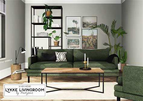 Lykke Livingroom Set Ts4 Living Room Sims 4 Sims 4 Cc Furniture