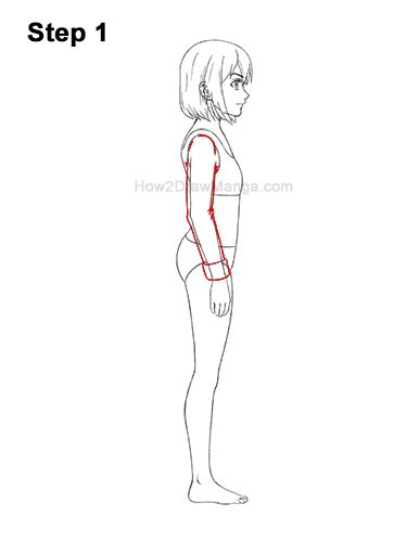 Anime Side View Body View Side Drawing Anime Body