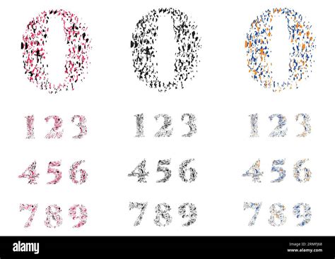 Grunge Numerical Numbers Design Stock Vector Image And Art Alamy