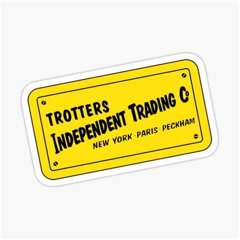 Trotters Independent Trading Sign Illustration Sticker For Sale By