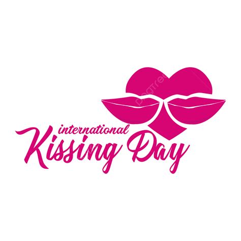 International Kissing Day Vector Hd Images International Kiss Day With Heart Vector Design