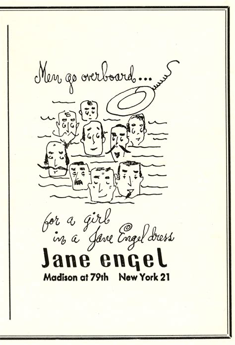 Jane Engel Advertisement From Trinity Yearbook 1954 · Trinity School