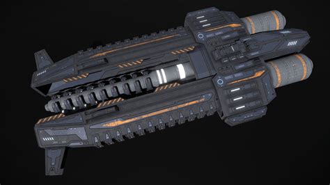 Scifi Orbital Railgun Buy Royalty Free 3d Model By Msgdi Be9e6c6