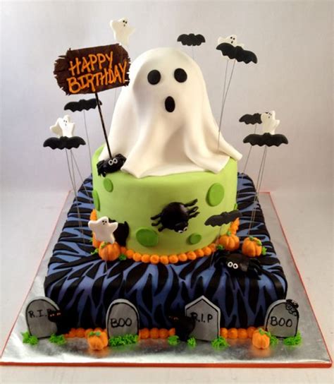 Creativecakesbyallisonhappybirthdayghostcake Halloween Cakes