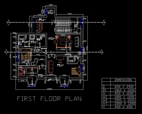 House D Dwg Full Plan For Autocad Designs Cad