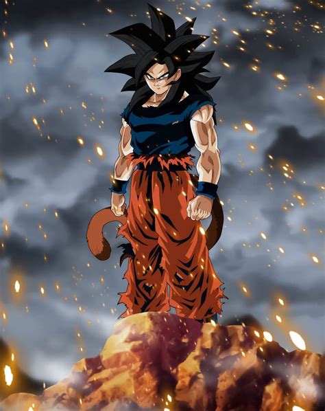 Ssj4 In Orange Gi By Satzboom On Deviantart Anime Dragon Ball Super