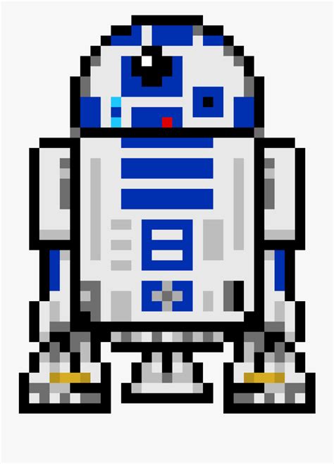 Pixel Art Star Wars R2d2 Free Transparent Clipart Clipartkey