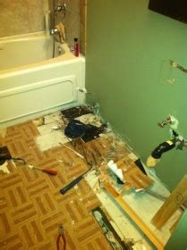 Bathroom subfloors are no different that any other subfloor, with the exception that bathrooms lay the first sheet of plywood perpendicular to the floor joist. Removing Rotten Bathroom Subfloor - Flooring - DIY ...