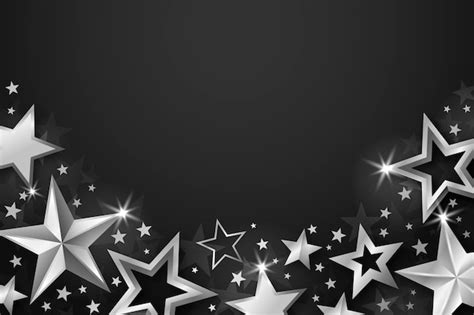 Free Vector Realistic Silver Stars Background