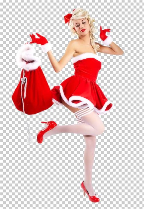 Santa Claus Pin Up Girl Photography Png Clipart Christmas Clothing Costume Fictional