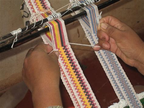 Backstrap Loom In Action Weaving Process