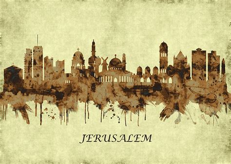 Jerusalem Israel Cityscape Mixed Media By Nextway Art Fine Art America