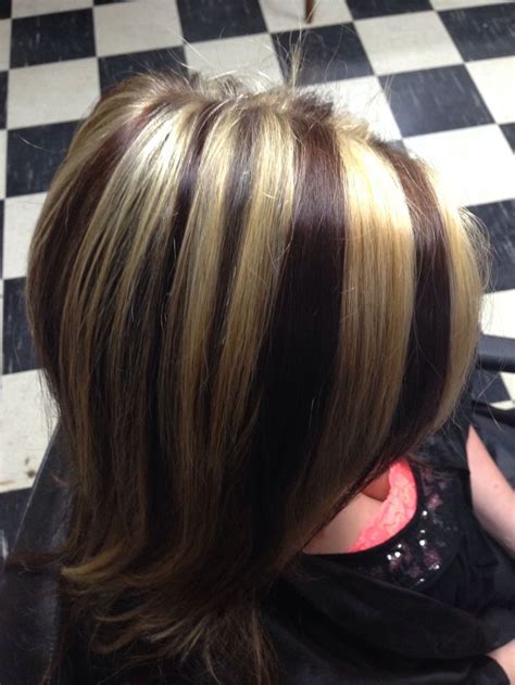 They bring out definition and dimension to dark brunette hair. blonde chunky highlights on dark hair - Google Search ...