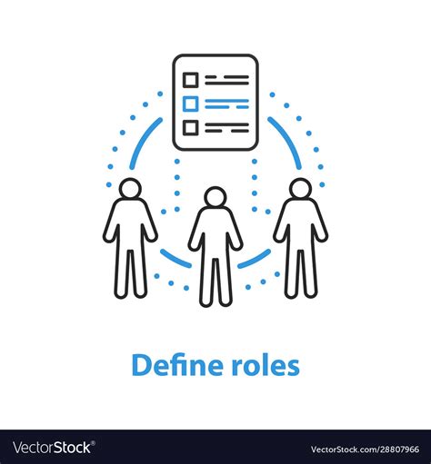 Defining Roles Concept Icon Royalty Free Vector Image