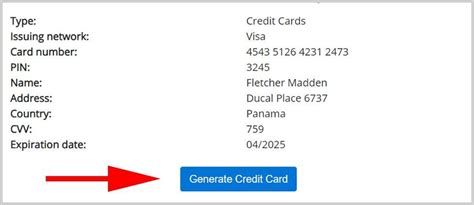 Generate valid credit card numbers with our free online credit card generator. Free Credit Card Numbers Generator - January 2021 With ...